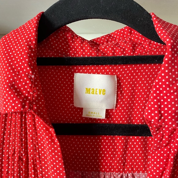 Maeve | Matilda Red & White Polka Dot Tunic Blouse - Picture 10 of 11